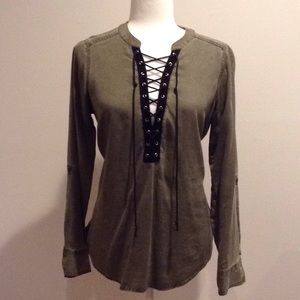 Express front tie shirt